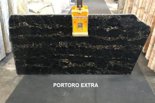 Suministro planchas pulidas 2 cm en mármol natural PORTORO EXTRA AA D0023. Detalle imagen fotografías 