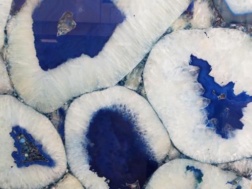 Detallo técnico: AGATA BLUE GIANT, piedra semi preciosa natural pulida brasileña 